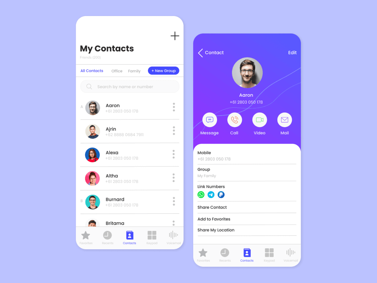 Contacts App